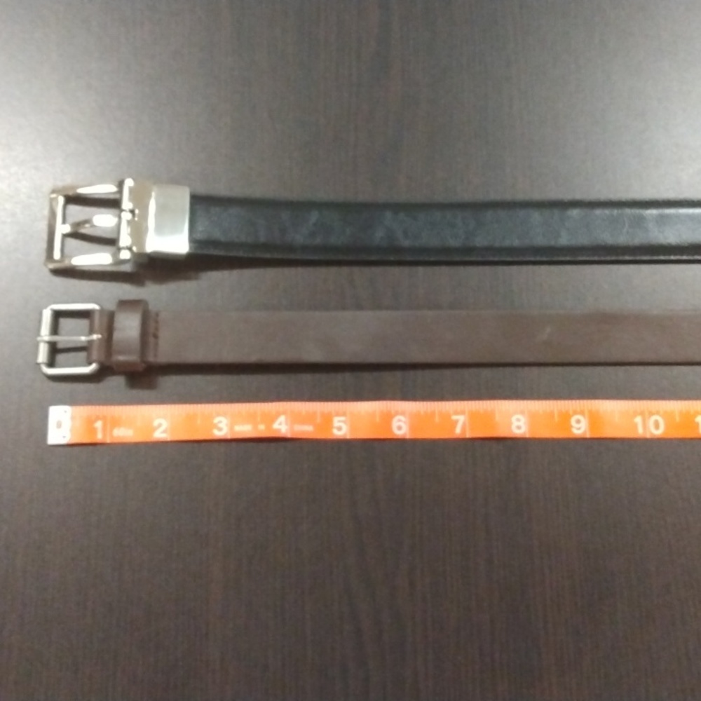 Set of two Little Boys Belts, brown and black,leather